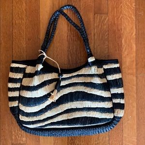 J. Crew straw handbag